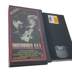 Underworld USA Cliff Roberston VHS 1988 Samuel Fuller Clamshell Case